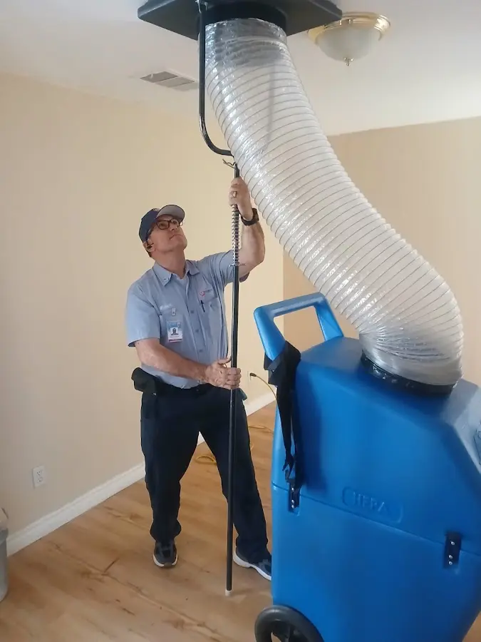 Mini Split Installation technician using HEPA equipment in Polk City